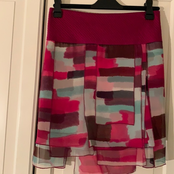 Diane Von Furstenberg silk and chiffon skirt